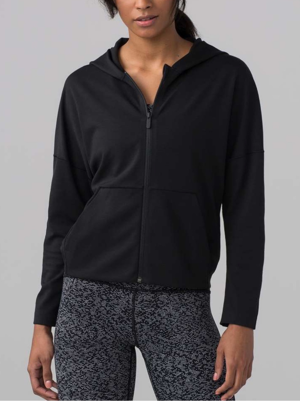 Lululemon Minimal Hoodie Black Women’s Size 4 Full Zip Lightweight Jacket*38